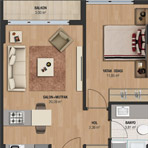 Toya Moda | Floor Plans | 1+1
