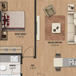Toya Moda | Floor Plans | 1+1